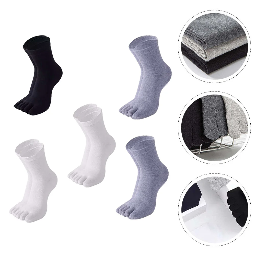 

Toe Cap Male Sports Running Socks Five-Finger Absorbent Sweat Calf Stocking Bike