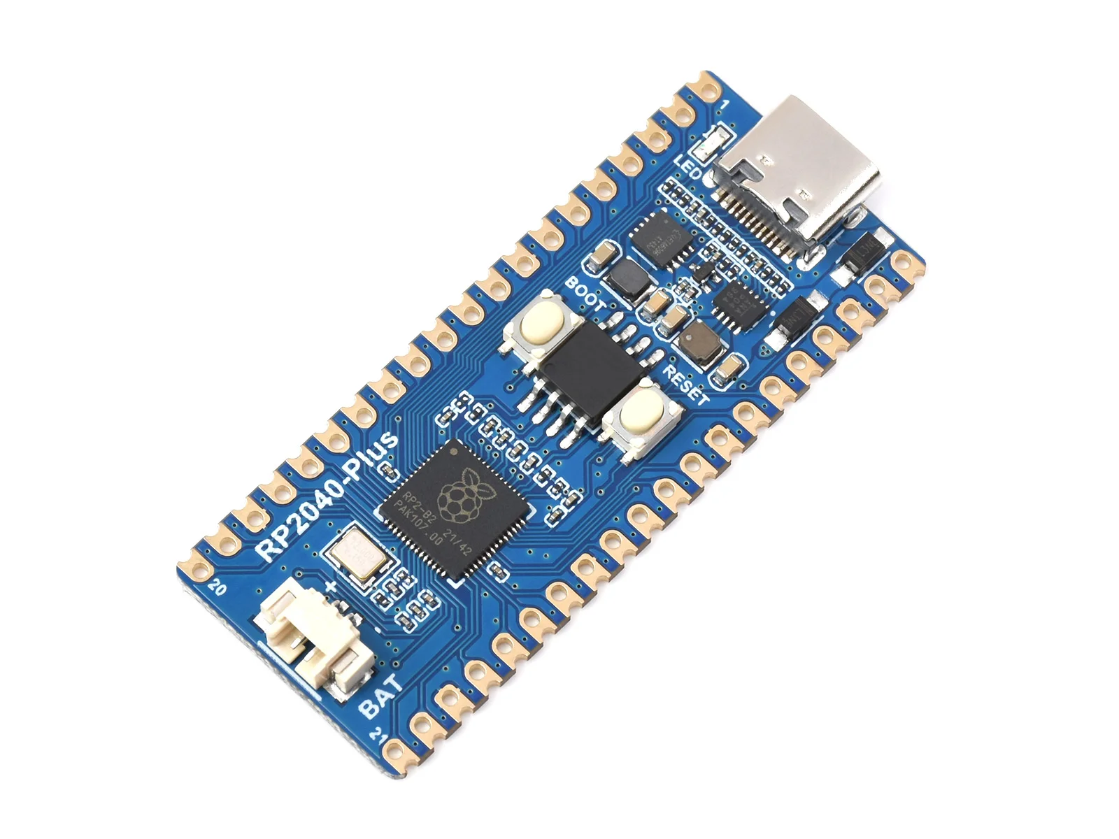 Флюоресцентная плата MCU, похожая на Pico, на базе Raspberry Pi RP2040, версия обновленной версии Waveshare и с предварительно сложенным разъемом