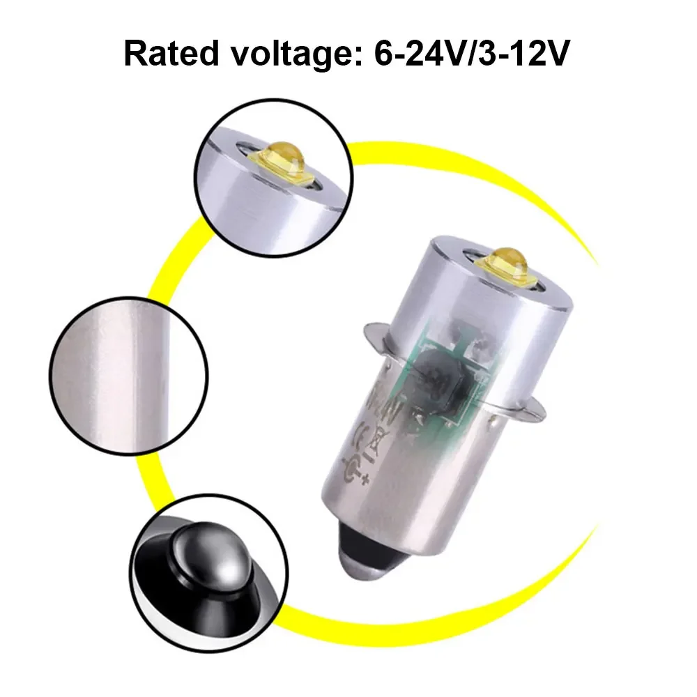 Фото 5 Вт Светодиодный Фонарик P13.5s E10 Ba9s Base Solarstorm Maglite 6500k Белый Теплый Белый Свет Регулируемый Фокус Перезаряжа... №3