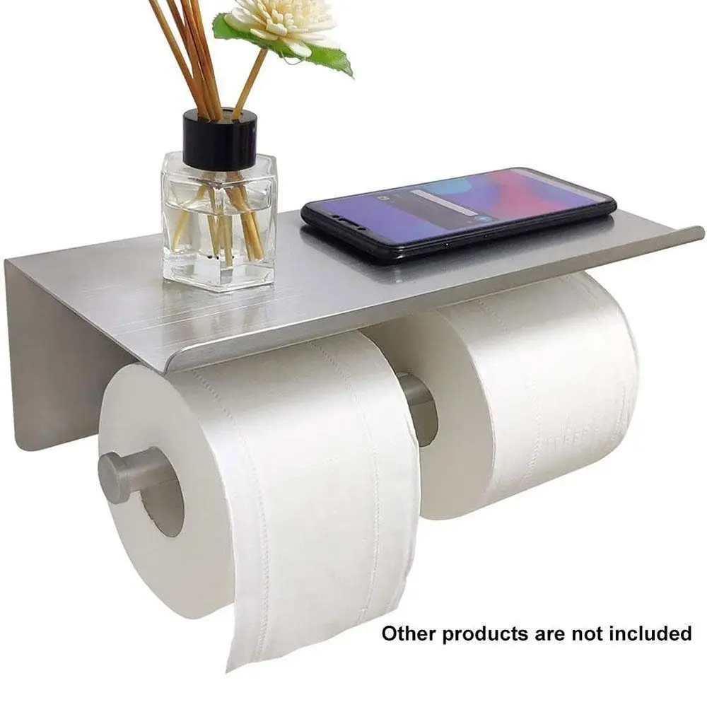 

Bathroom Mobile Phone Rack No Punching Roll Holder Wall Hanging Tissue Box Toilet Roll Paper Shelf Paper Towel Rack