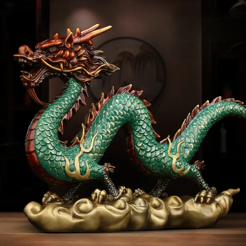 

All copper Qinglong ornaments home decoration ornaments symbolize booming business home decor