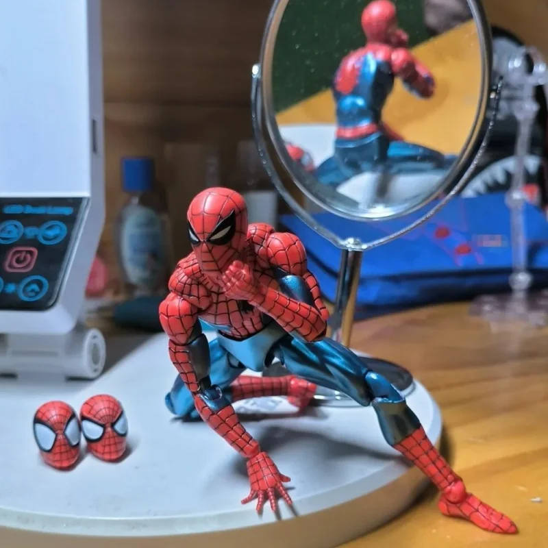 Фото В наличии Ct Toys Mafex 075 Фигурка Человека-паука Аназин Человек-паук Comic Ver Mafex 185 Аниме Фигурка Фигурка Подарки Игрушки №3