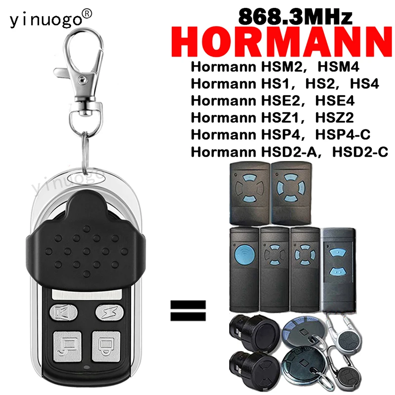 

HORMANN HSM2 HSM4 HS1 HS2 HS4 HSE2 HSE4 HSZ1 HSZ2 HSP4 HSP4-C HSD2-A-C Garage Door Remote Control 868.3MHz Gate Opener Command