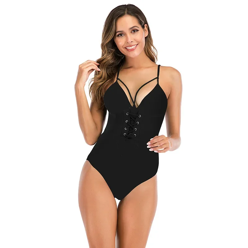 Сексуальный цельный купальник женский с принтом листьев в стиле пэчворк полые