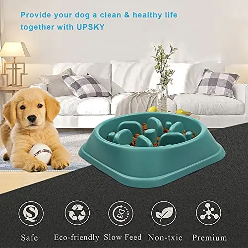 

Dog Slow Feeder Small Dog Bowls Non-Slip Puzzle Bowl Feeder Interactive Bloat Stop Dog Bowl Anti-Choking Dog Bowl (12-70 lbs)