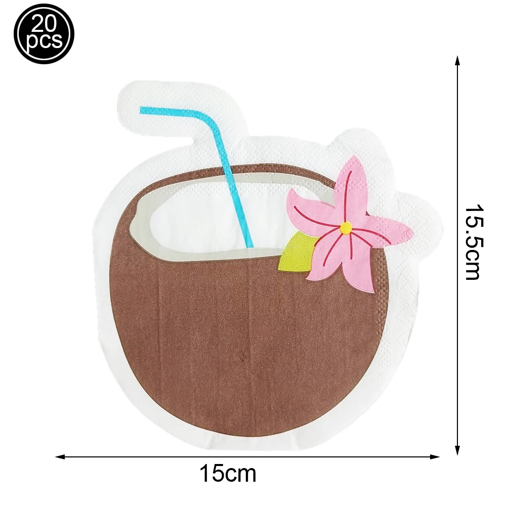 

Гавайские бумажные салфетки и чашки для коктейлей