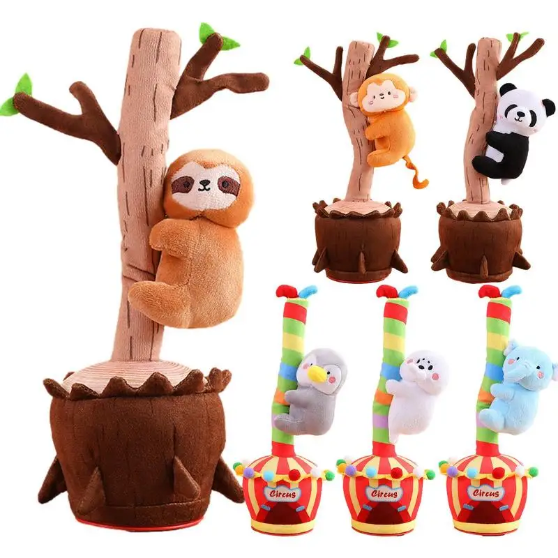 

Dancing Talking Tree Toy Electronic Singing Plush Toy In Pot Climbing Tree Animal Plush Toys Dancing Shake Toy For Kids Girls Bo