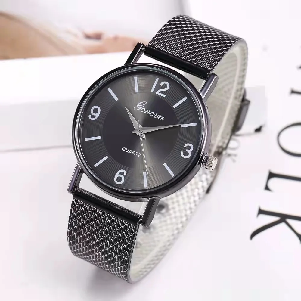 

Fashionable casual women's watch blue glass eyes soft appliance with suitable fashion neutral watches wholesale men and women
