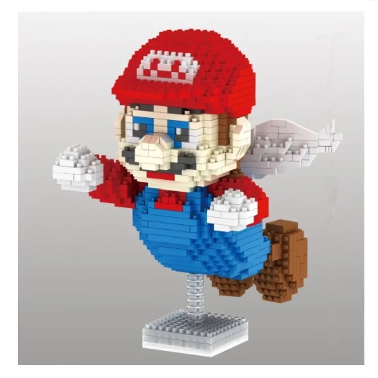 

New 155cm Super Mario Flying Style Model Building Block Cartoons Figure Bricks Home Leisure Toys Kids Christmas Birthday Gifts