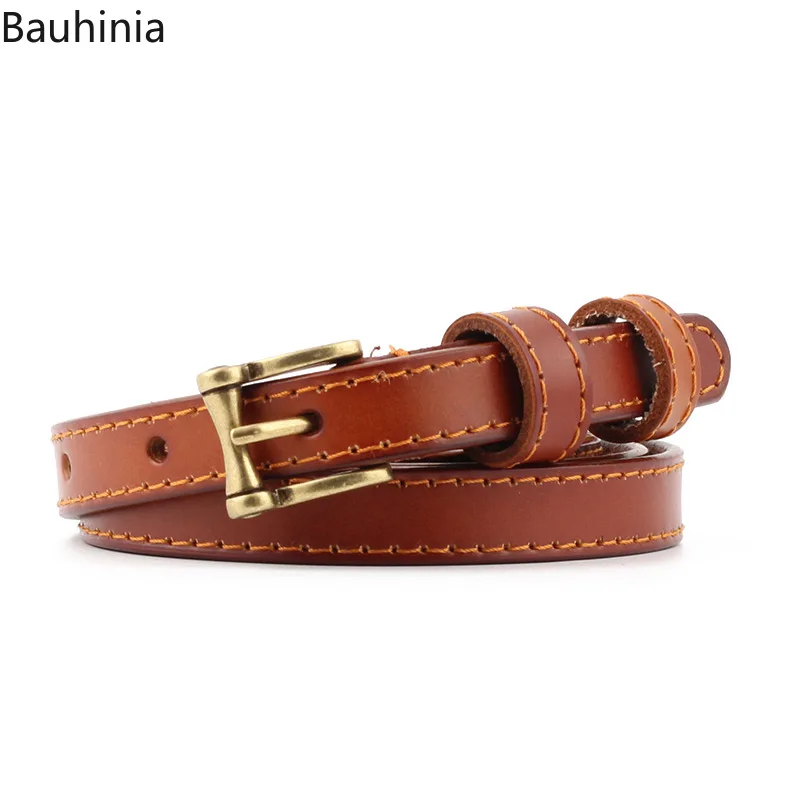 

Bauhinia New Casual Luxury Business Pin Buckle Belt 110*1.4cm Black Ladies Fashion All-match Jeans Thin Belt