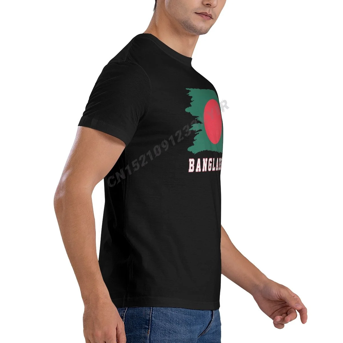 Мужская футболка с принтом флага Бангладеш крутая для фанатов из 100% хлопка яркая