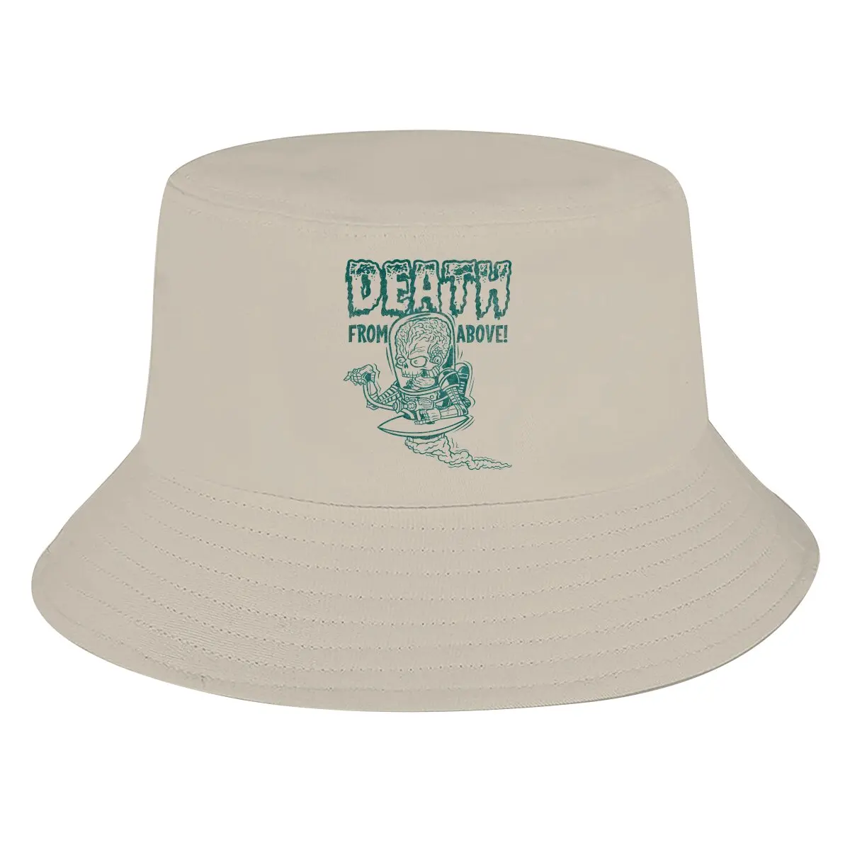 

Mars Attacks Alien Sci-Fi Movies Bucket Hat Death From Above Men's Women's Fisherman Cap Hip Hop Beach Sun Fishing Hats