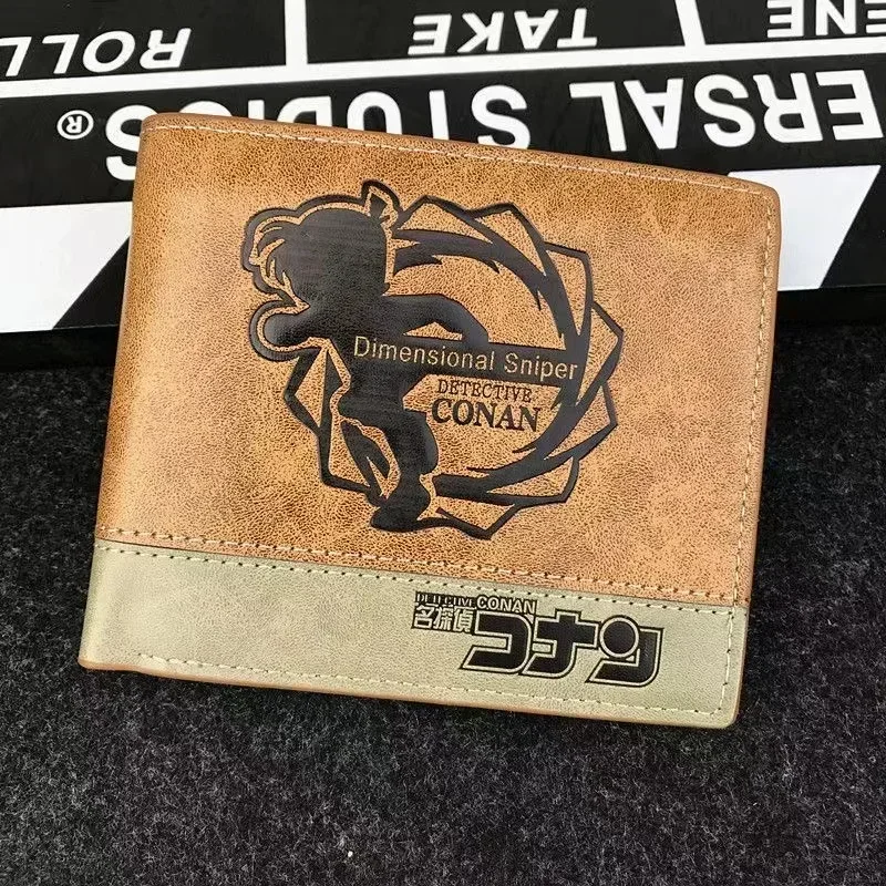 Цельный короткий кошелек с тиснением из аниме мужской искусственной кожи