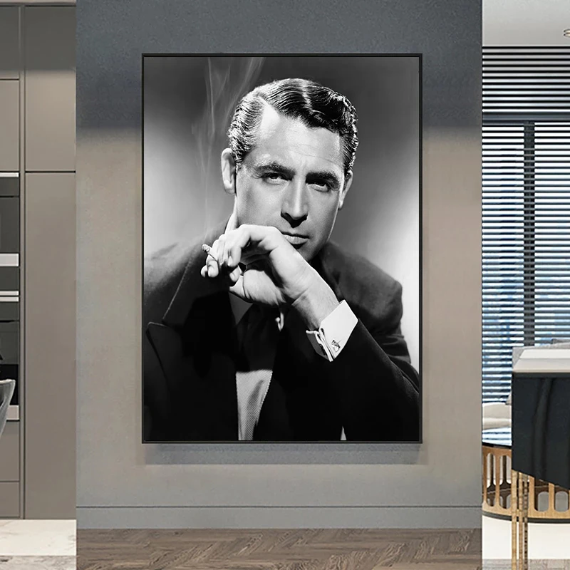 

Плакат Cary Grant для домашнего декора, красивый человек, черная Настенная картина на холсте, картины для гостиной, модульные картины