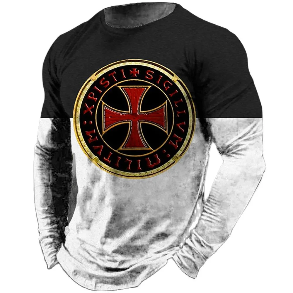 

Vintage Men's Long Sleeve T-shirts 3d Print 66 Route T Shirt For Men Mobil Clothing Oversized Martini Motorcycle Tees Tops 2022