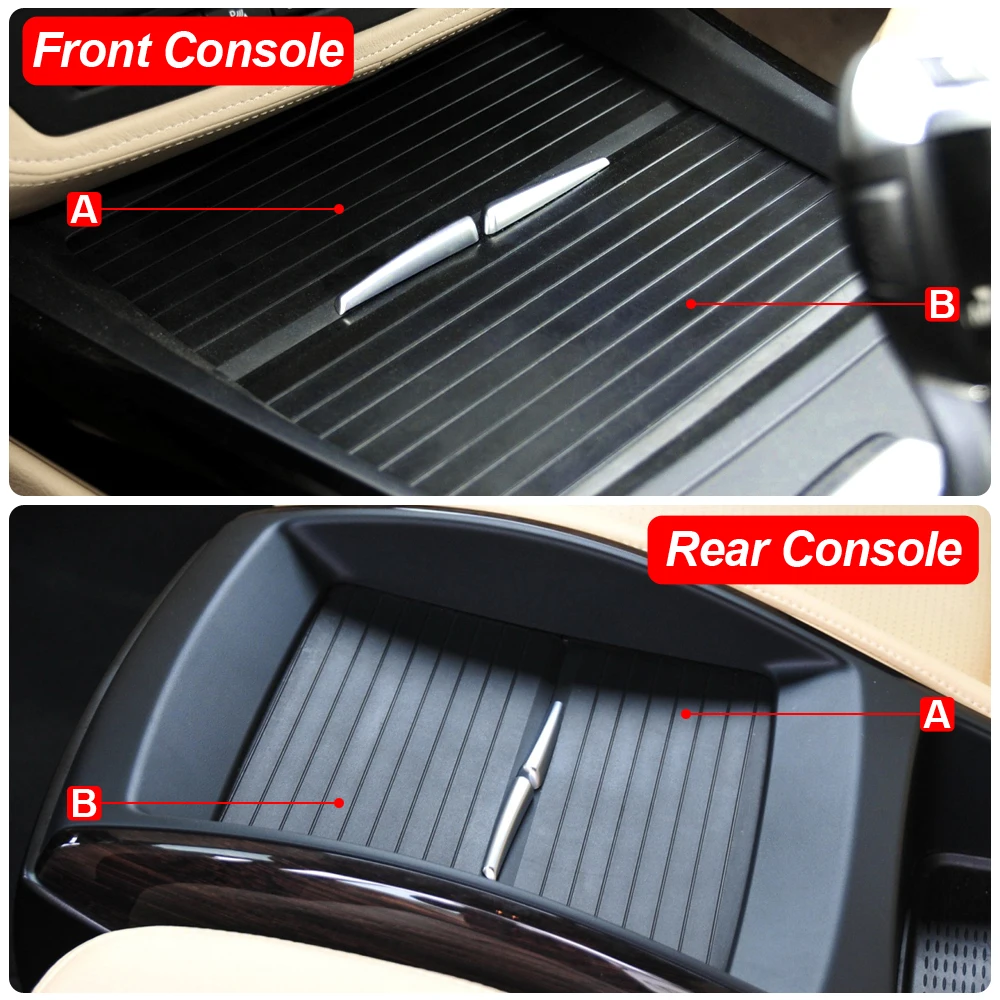 

Front Central Console Rear Seat Interior Car Drink Water Cup Holder Cover Rolling Blind Shutter Trim For BMW X5 X6 E70 E71 E72