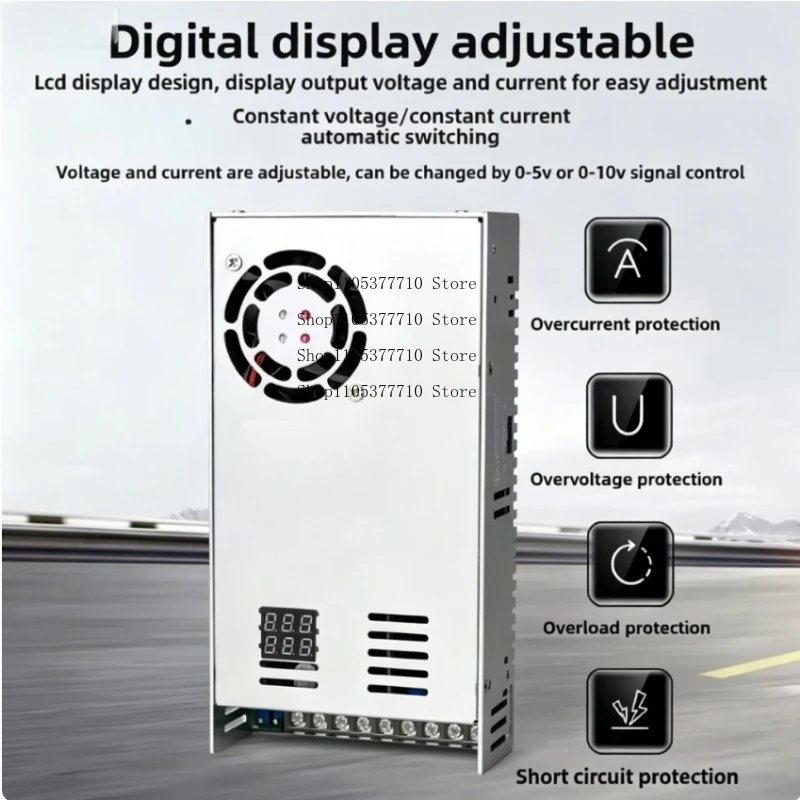 Фото Импульсный источник питания 1000W/1500W/4000W с цифровым дисплеем напряжения и тока, 220В на 24В/36В/48В/0-110В, 90А №2
