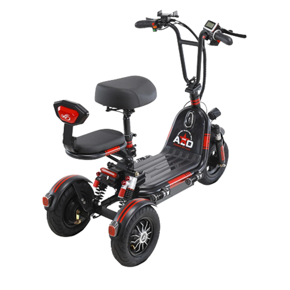 

48v350w Electric Tricycle Foldable Trike Sensitive Brake Highlight Headlights Comfortable Saddle 3 Wheel Scooter