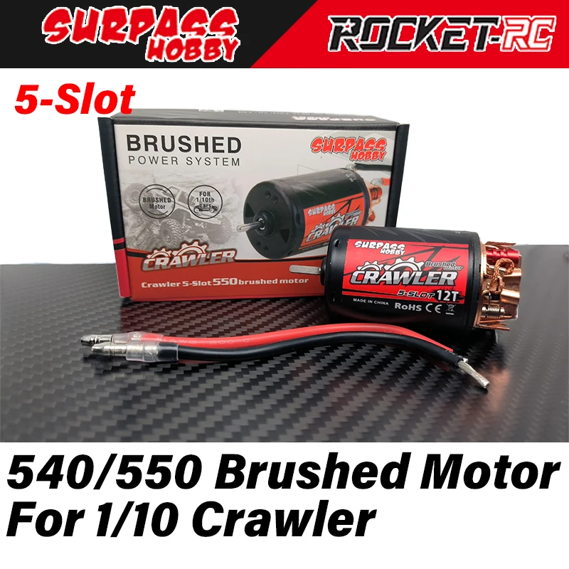 

Surpass Hobby 550 Brushed Motor 540 5 Slot for 1/10 1/12 Rc Car Crawler Truck Off Road Traxxas Trx4 Scx10 Parts Tamiya Wltoys Zd