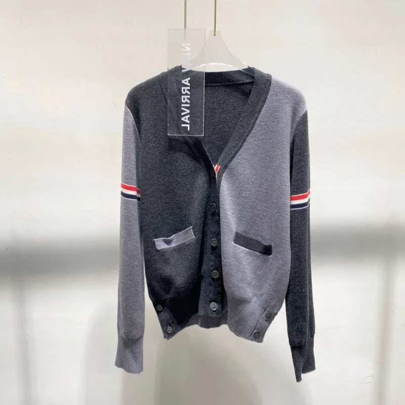 Вязаный свитер новый цветной женский вязаный кардиган с v-образным вырезом и