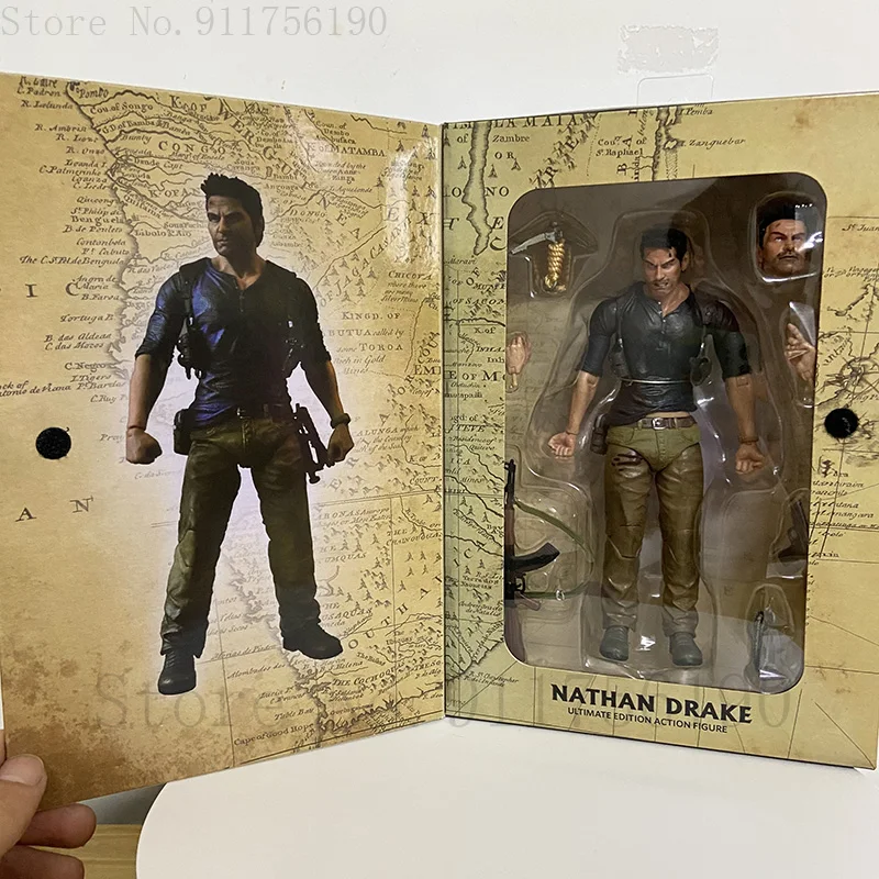 

NECA Uncharted 4 Nathan Drake Action Figure Ultimate A Thief's End Ultimate Edition Figurine Collection Model Toy Doll Gift 18CM