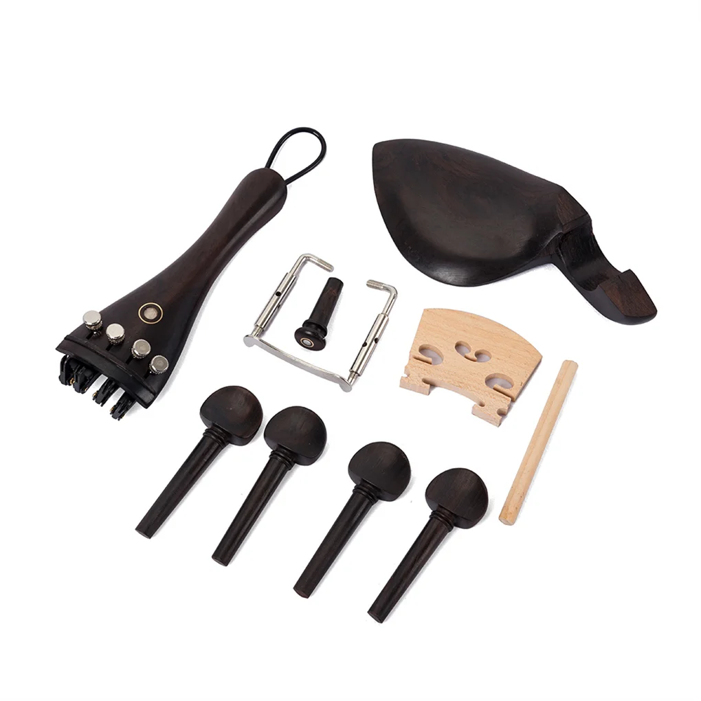 

4 4 3 4 Violin Instrument Tuning Pegs Tailpiece Chinrest Set Accessories