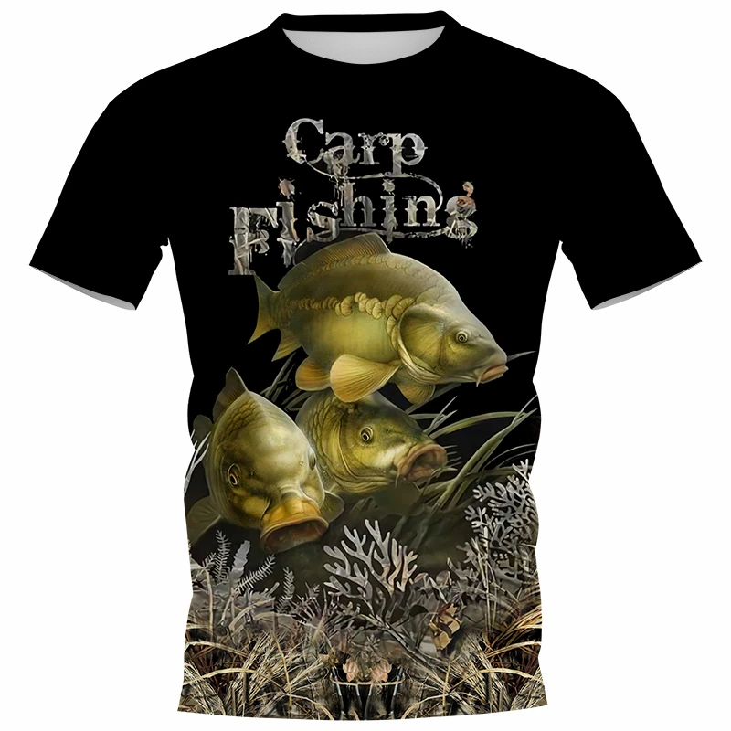 

Popular Hot Fish Image Box 2023 3D Printed Men's Outdoor Fishing T-shirt and Women's Summer O-Neck Casual Fit Top