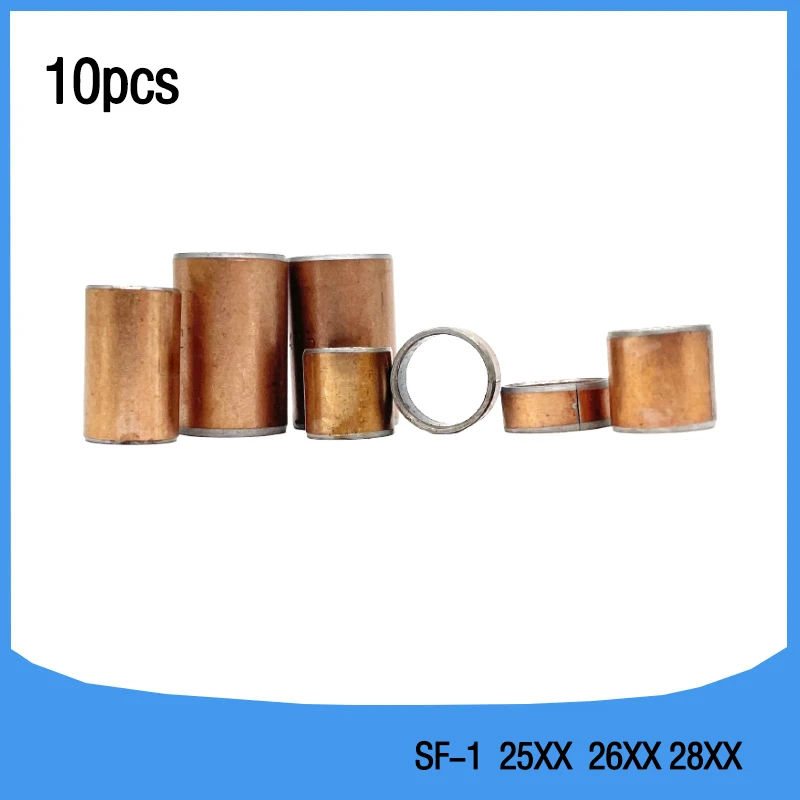 10Pcs SF1 SF-1 2510 2518 2520 2620 2820 2825 Self Lubricating Composite Bearing Bushing Sleeve sliding bearing outer 25/26/28mm - купить по
