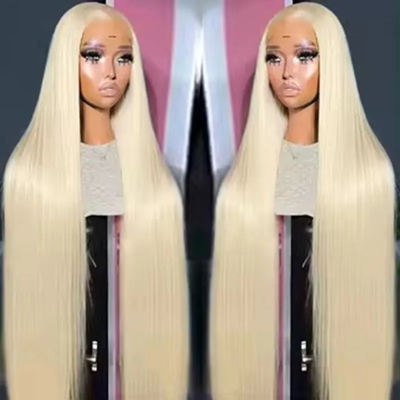 Синтетический Парик Шнурка 13x4 Для Чернокожих Женщин 613 Медовый Блондин Длинный