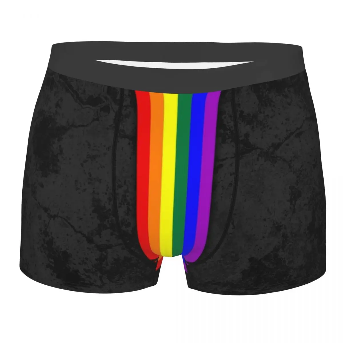 

Distressed LGBTQ Pride Flag Stripe Boxer Shorts Men 3D Printed Male Soft LGBT Gay Lesbian Underwear Panties Briefs