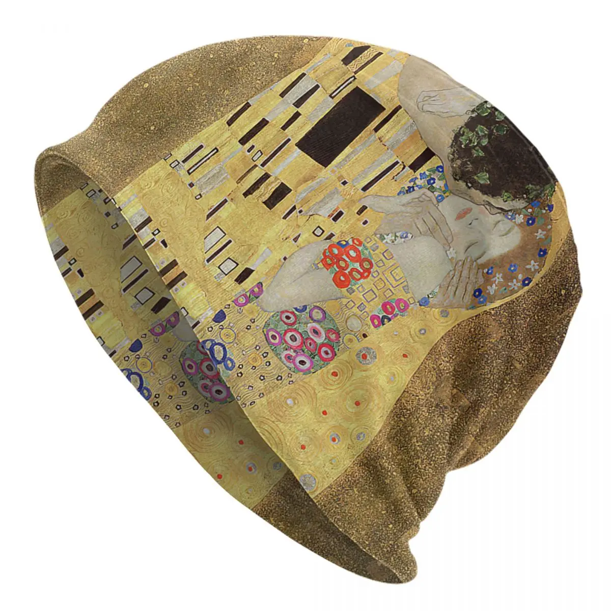 Gustav Klimt,The Kiss Adult Men's Women's Knit Hat Keep warm winter Funny knitted hat