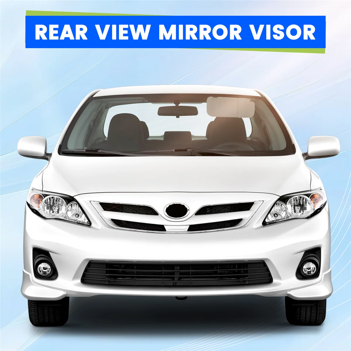 Фото Для Toyota Auris Corolla 2007-2013 интерьер автомобиля солнцезащитный козырек с зеркалом солнцезащитный козырек левая сторона водителя серый №4