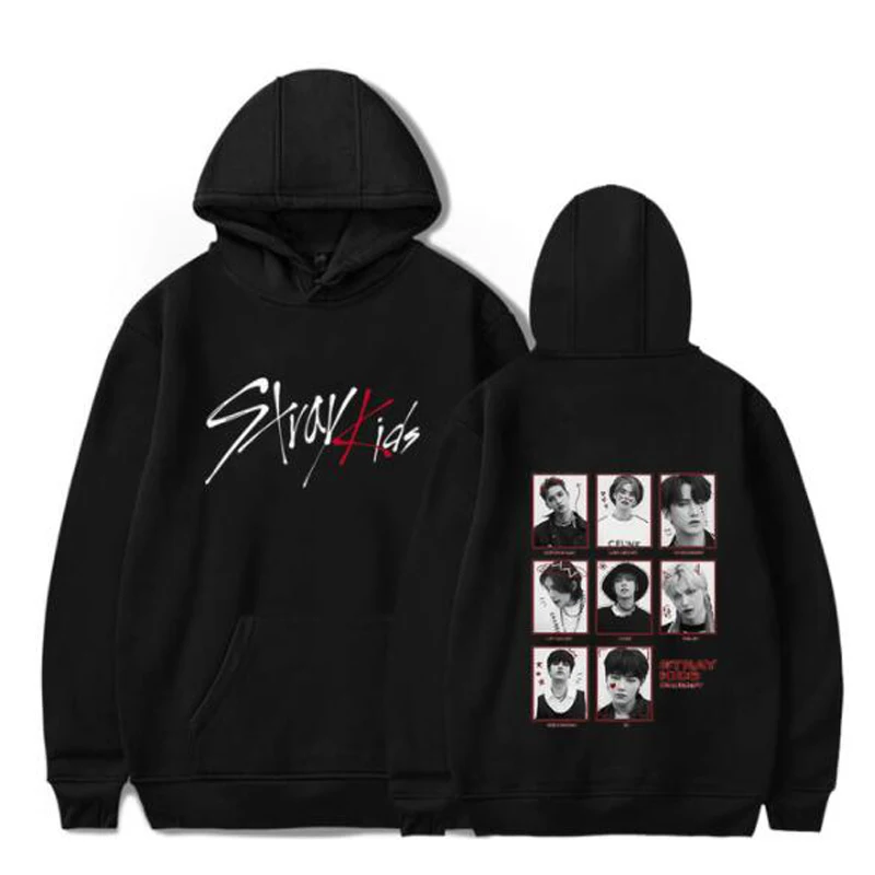 

Свитшот с капюшоном для мужчин и женщин, уличная одежда в стиле K-POP, бродячие дети, одежда в стиле хип-хоп без простого альбома, хуньцзинь ...