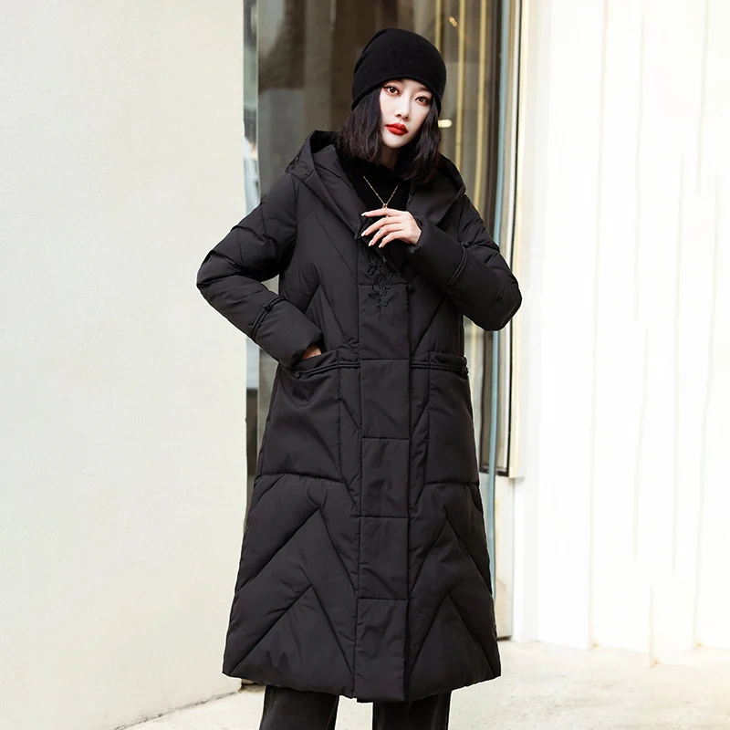 -30 degrees Winter Women long Parkas Jackets Casual Hooded Thick Warm Windproof Parkas Coat Fashion Female outwear Long parkas