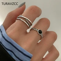 exquisite minimalist chain rings couples vintage handmade geometric ring for women new fashion party jewelry