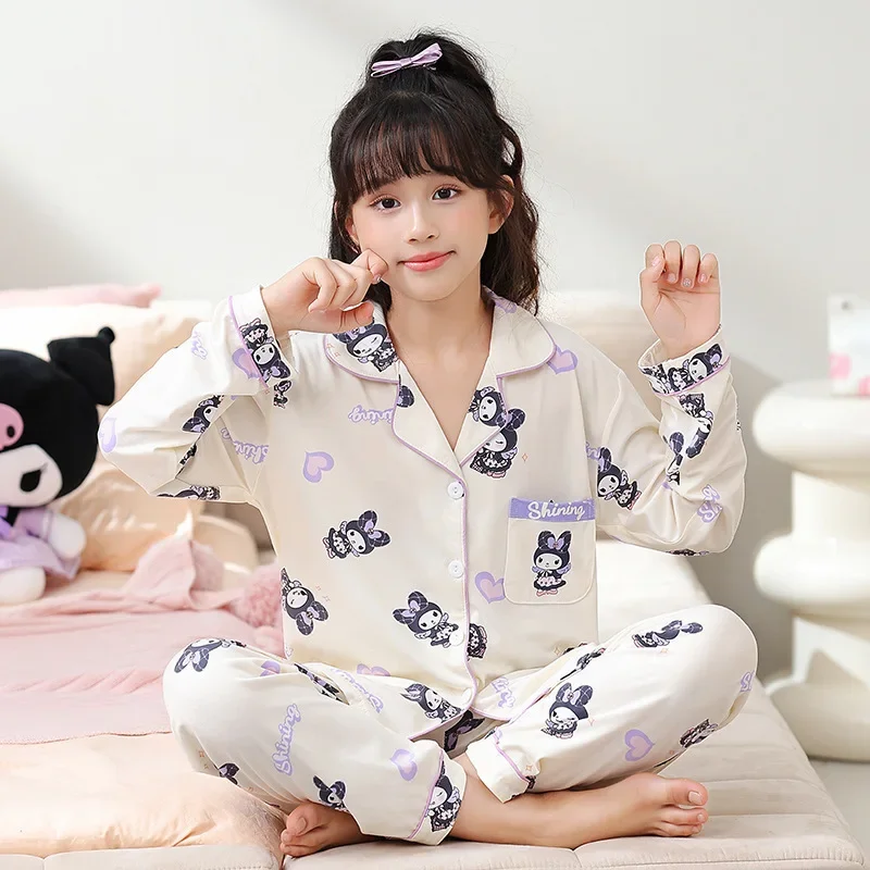 Осенняя Новинка хлопковые брюки с длинным рукавом Sanrio Kulomi комплект из двух