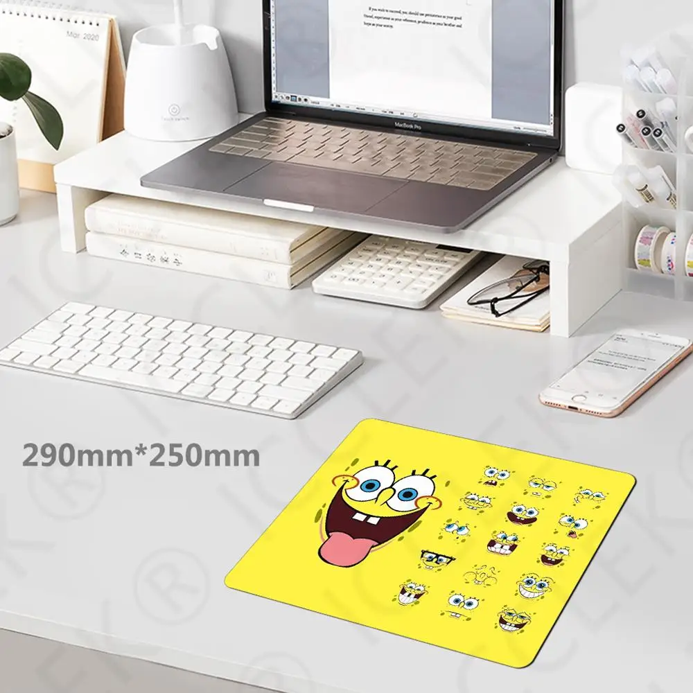 

Spongebobs Pc Gamer Computer Desk Mat Mousepad Glass Mause Pad Mouse Mats Gaming Accessories Cabinet Keyboard Carpet Anime Mice