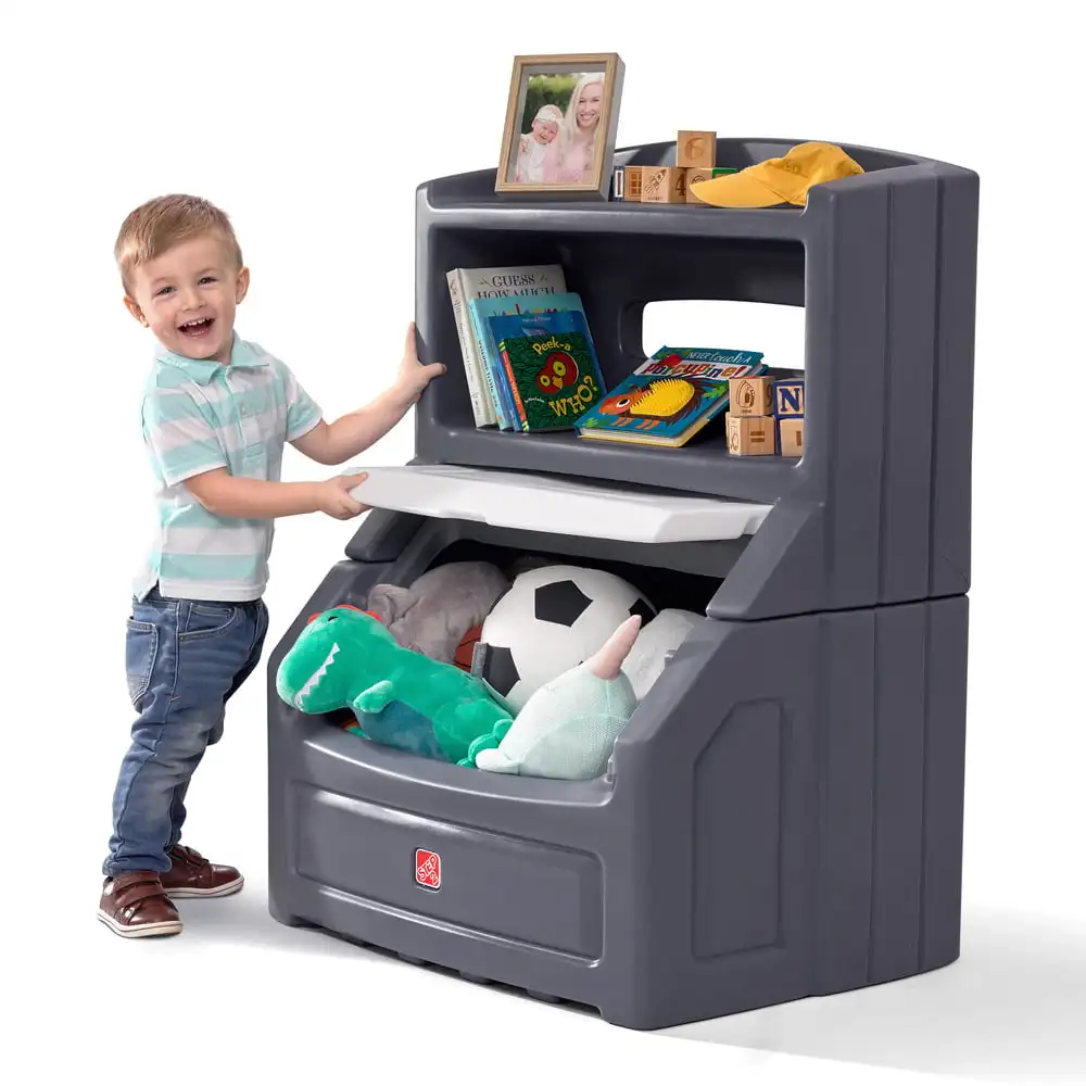 

NONE Lift & Hide Bookcase Storage Chest Gray