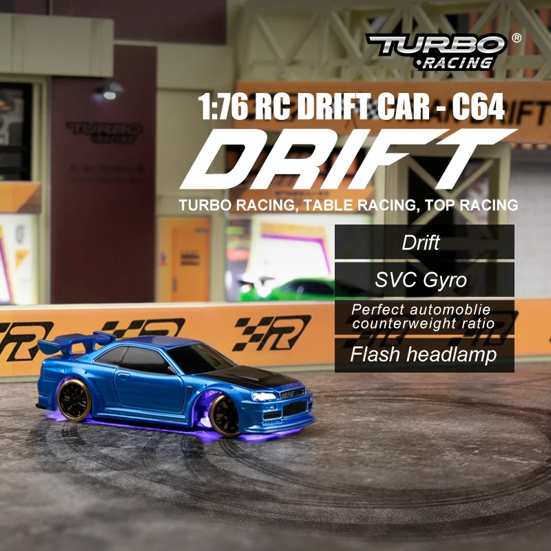 Гоночный Автомобиль Turbo Racing 1:76 C74 C73 C72 C64 Дрифт Радиоуправляемый автомобиль с гироскопом полностью пропорциональные игрушки с дистанционным...