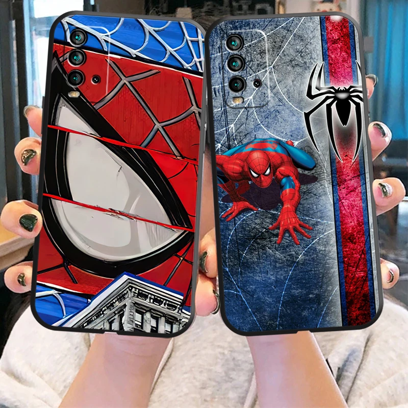

Marvel's Spider-Man Phone Case For Xiaomi Redmi Note 10 Pro MAX 10T 10S 5G 10 Liquid Silicon ShockProof Luxury Ultra Protective