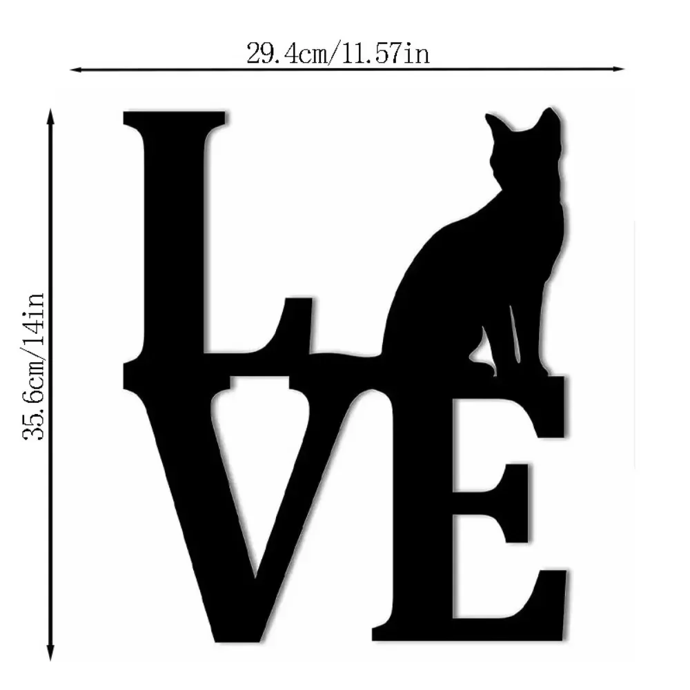 Украшение для стен с любовью: потрясающая металлическая картина в виде кота