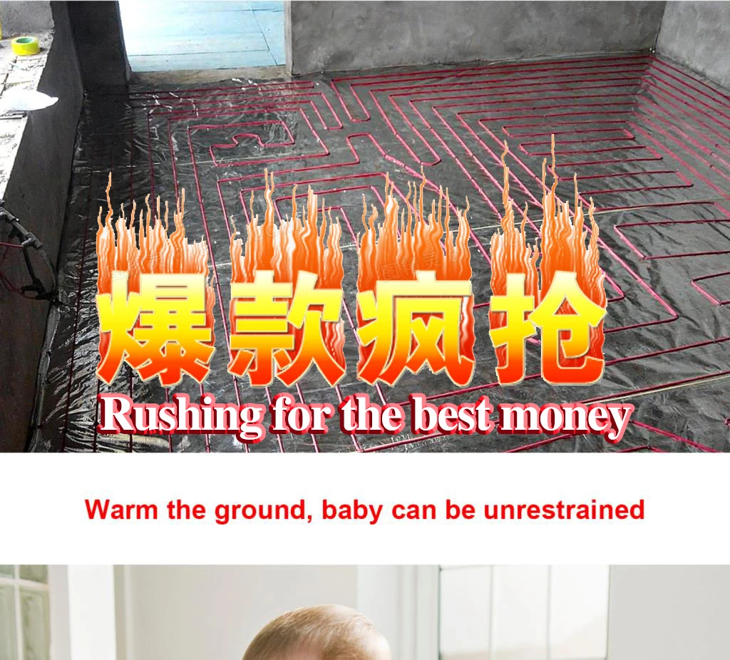 

5 to 100 Meters 12K Floor Warm Heating Cable 33ohm/m Carbon Fiber Heating Wires Heating Wire Coil