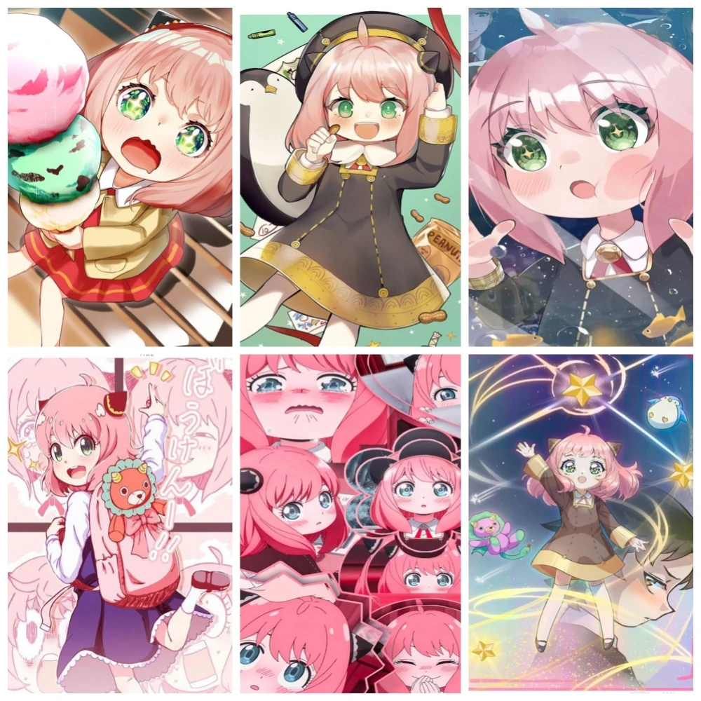 

Мультяшная алмазная живопись, персонаж мультфильма «шпион х семья Аня», полная выкладка, мозаика, вышивка крестиком, алмазная живопись, наборы для домашнего декора, подарок