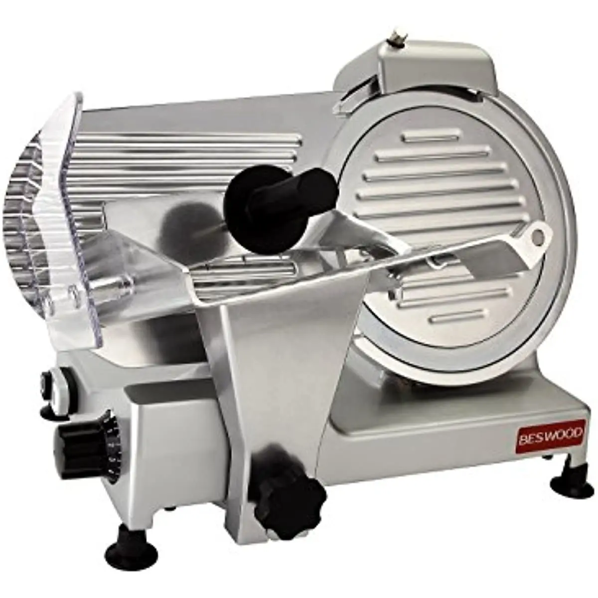 

BESWOOD 10" Premium Chromium-plated Steel Blade Electric Deli Meat Cheese Food Slicer Commercial and for Home use 240W