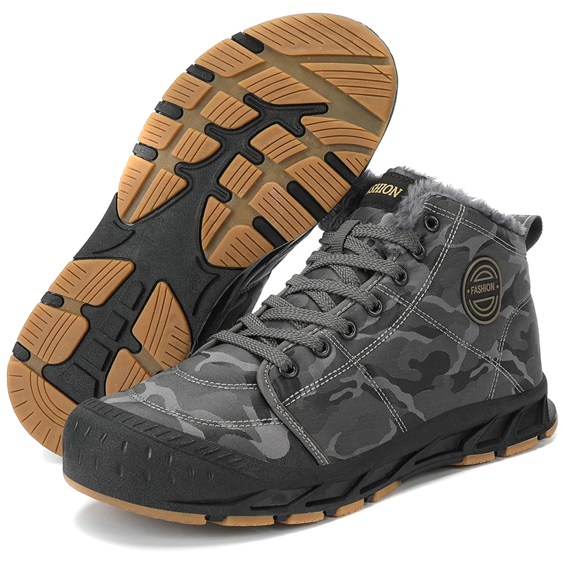 

De Hombre Men Handmade Quality Comfort Botas Stylish Snow Boots Plush Warm Lined Male Ankle Shoes Outdoor S13180-S13189 C1