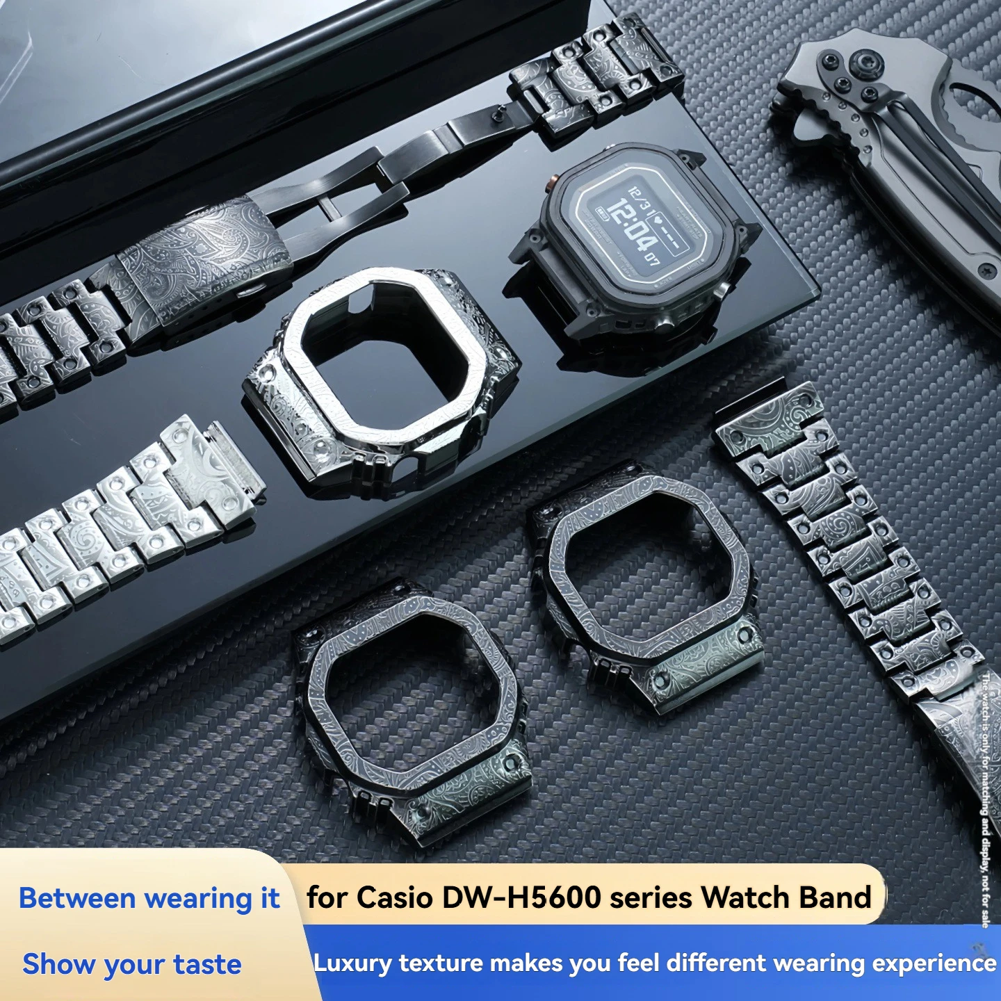 Фото Премиальный металлический корпус + комплект ремешков MOD для Casio G-Shock DW-H5600 (3516) |   Ретро-рамка и браслет для замены (сменные) | Аксессуары для часов №5