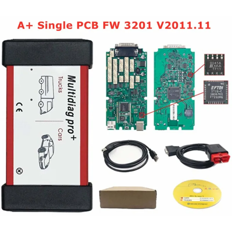 Лучшая печатная плата TCS Multidiag PRO + Bluetooth 4 0 FW 3201 NEC Реле OBDII сканер V2021.11