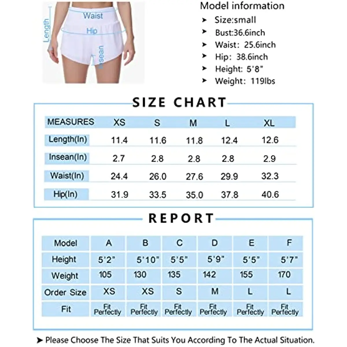 THE GYM PEOPLE Women’s Quick Dry Running Shorts Mesh Liner High Waisted Tennis Workout Shorts Zipper Pockets