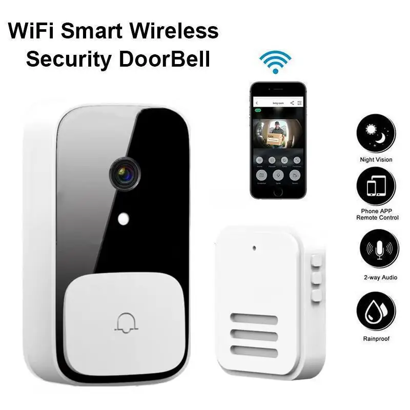 Zuidid Smart  Video Doorbell  Intercom WIFI Ring  Night Vision Wireless Home Security Alarm Camera Door Phone Doorbell