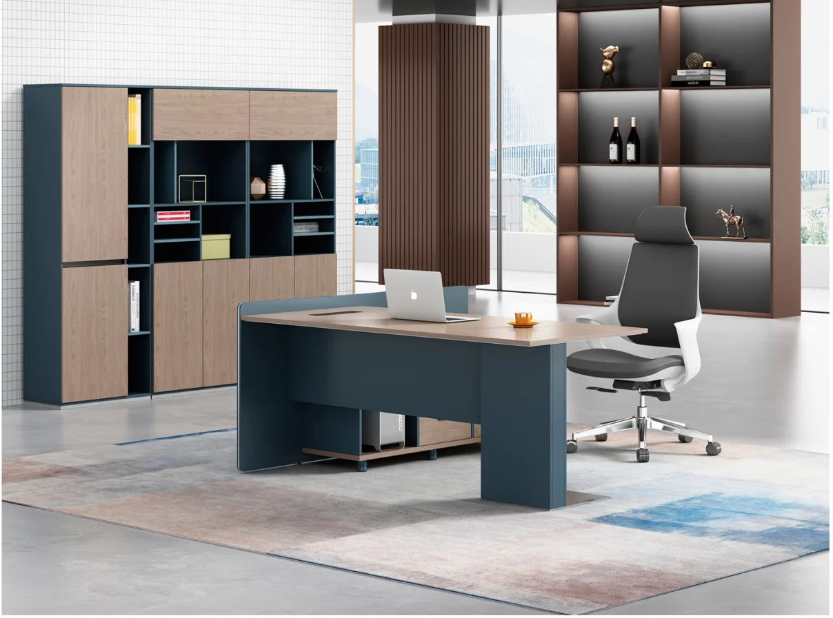 Прочная мебель стандартного размера MDF модульные l-образные модные офисные столы